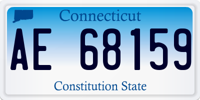 CT license plate AE68159