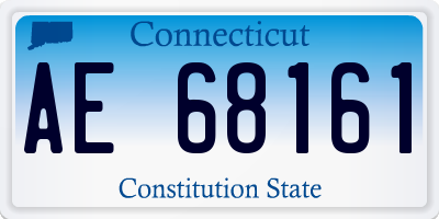CT license plate AE68161