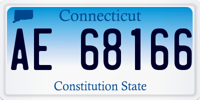 CT license plate AE68166