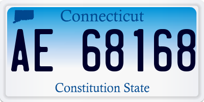 CT license plate AE68168