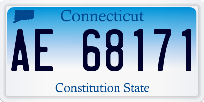 CT license plate AE68171
