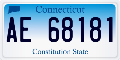 CT license plate AE68181