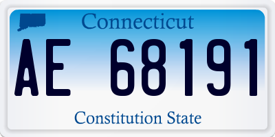 CT license plate AE68191
