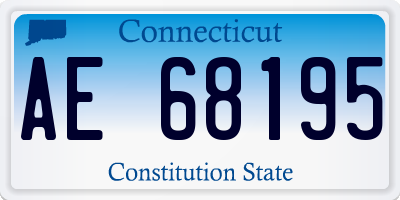 CT license plate AE68195