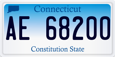 CT license plate AE68200