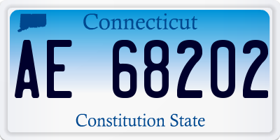 CT license plate AE68202