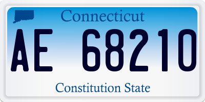 CT license plate AE68210