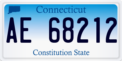 CT license plate AE68212