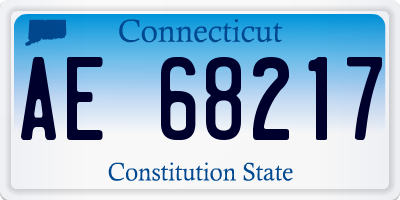 CT license plate AE68217