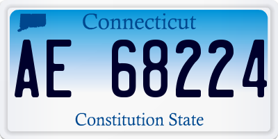 CT license plate AE68224