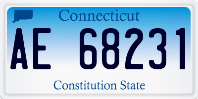 CT license plate AE68231