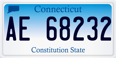 CT license plate AE68232