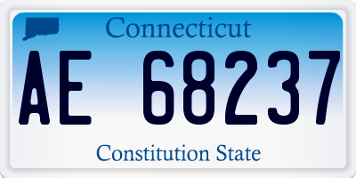 CT license plate AE68237
