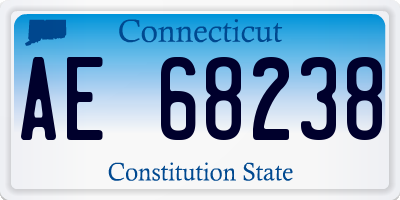 CT license plate AE68238