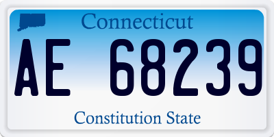 CT license plate AE68239