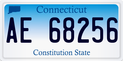 CT license plate AE68256