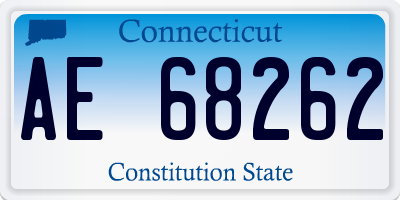 CT license plate AE68262