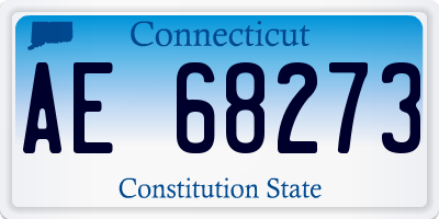 CT license plate AE68273
