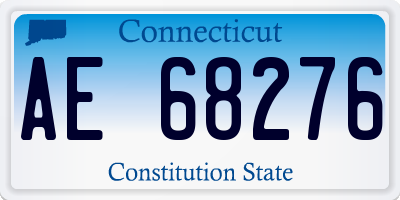 CT license plate AE68276