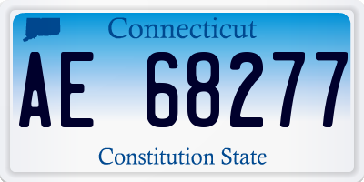 CT license plate AE68277