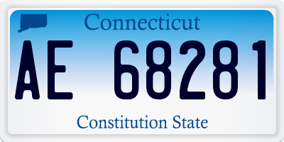 CT license plate AE68281