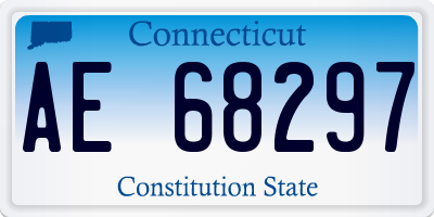 CT license plate AE68297