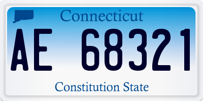 CT license plate AE68321