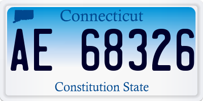 CT license plate AE68326