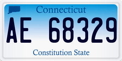 CT license plate AE68329