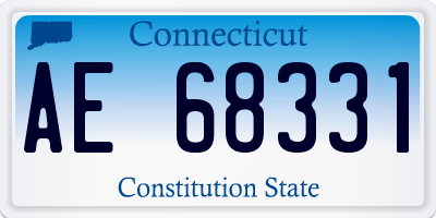 CT license plate AE68331