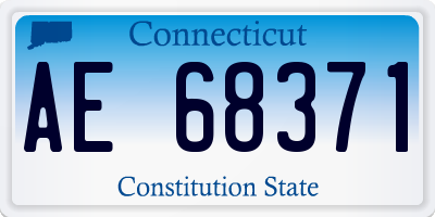 CT license plate AE68371