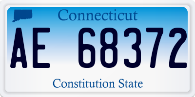 CT license plate AE68372