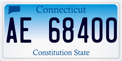 CT license plate AE68400