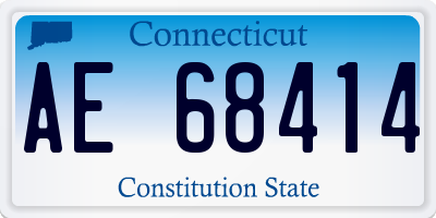 CT license plate AE68414