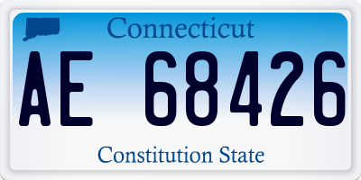 CT license plate AE68426