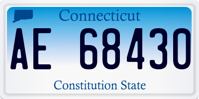 CT license plate AE68430