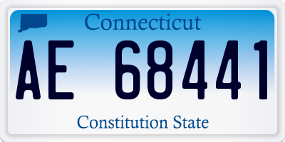 CT license plate AE68441
