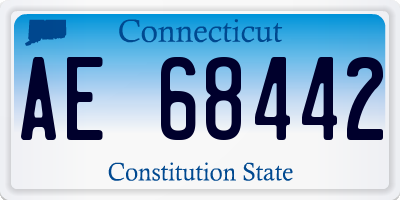CT license plate AE68442