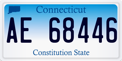 CT license plate AE68446