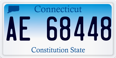 CT license plate AE68448