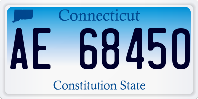 CT license plate AE68450