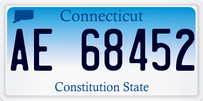 CT license plate AE68452