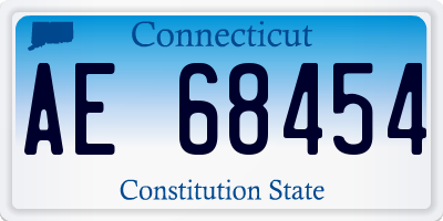 CT license plate AE68454