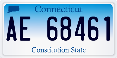 CT license plate AE68461