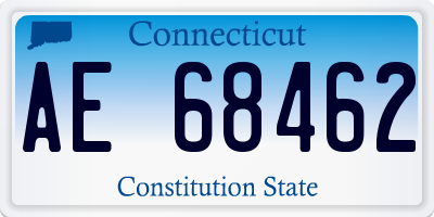 CT license plate AE68462