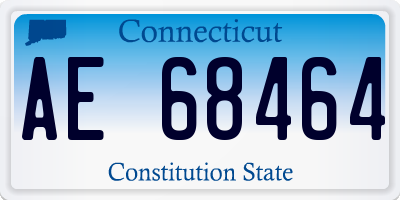 CT license plate AE68464