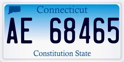 CT license plate AE68465