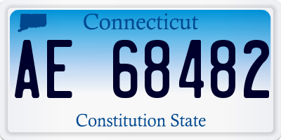 CT license plate AE68482