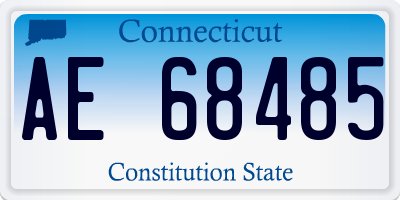 CT license plate AE68485