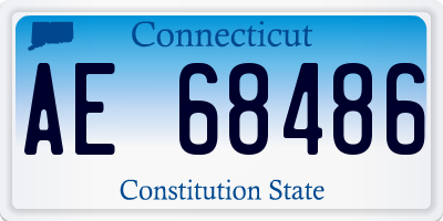 CT license plate AE68486